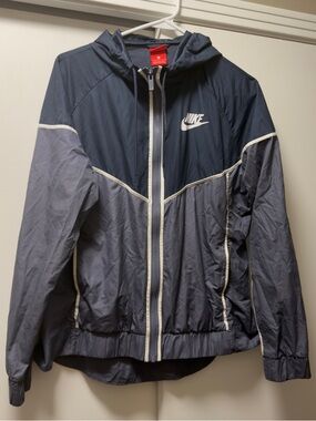 Nike Navy Pullover Track Jacket with Hood